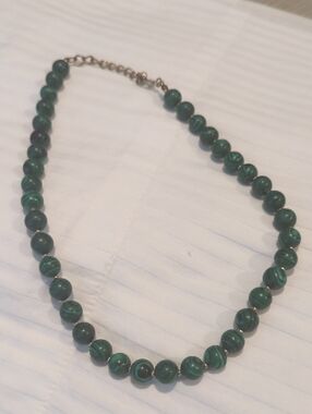 Vintage Malachite Bead Necklace